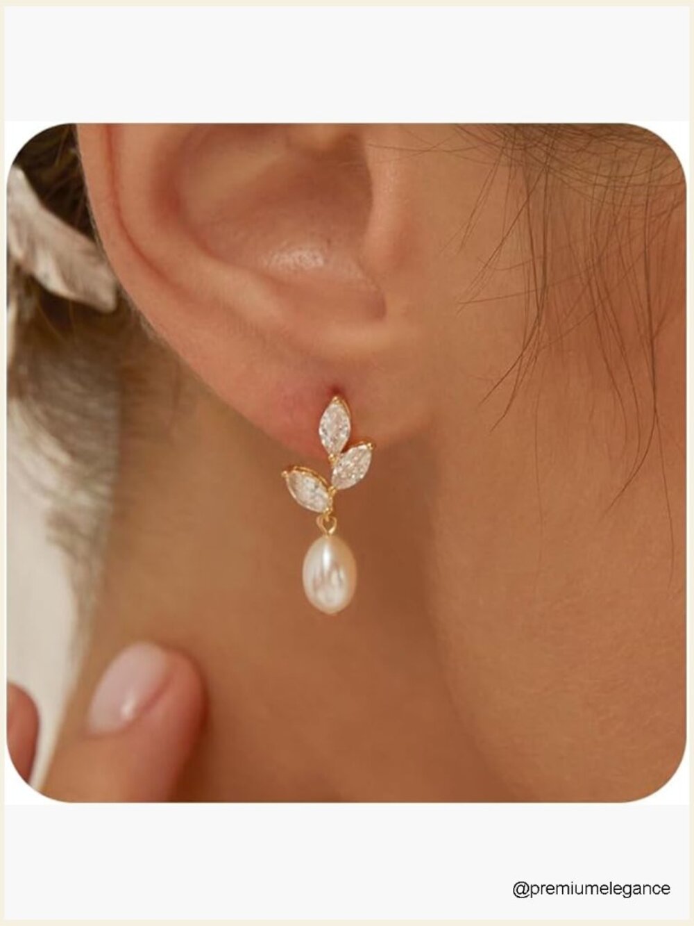 925 Sterling Silver Pearl Drop Earrings Hypoallergenic Gold Plated Dangle Studs